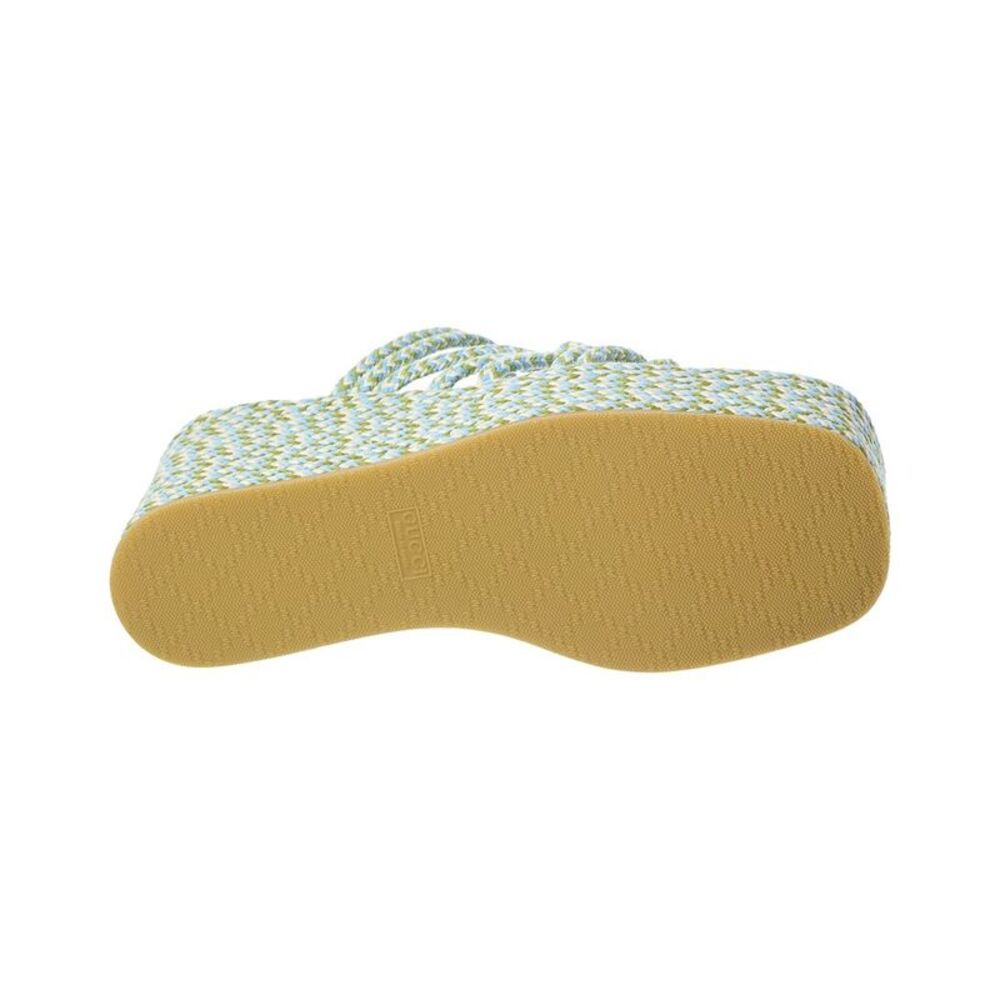 Gucci Interlocking G Rope Wedge Sandal, Blue - Picture 4 of 5